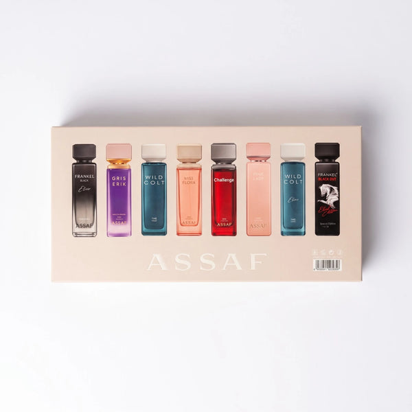 Assaf Perfume Collection gift set with 8 perfumes